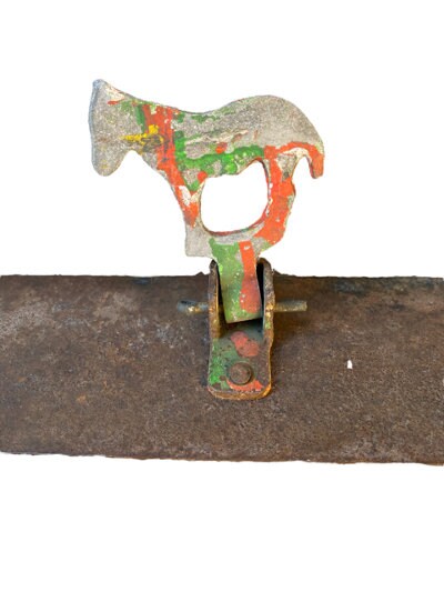 Metal Carnival Shooting Target, Horse and Mule, 1940s