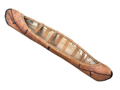Large Birch Bark Model Canoe, 1940