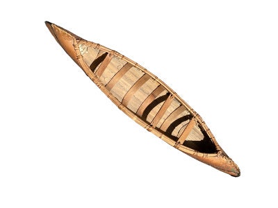 Large Birch Bark Model Canoe, 1940