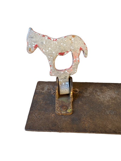 Metal Carnival Shooting Target, Horse and Mule, 1940s
