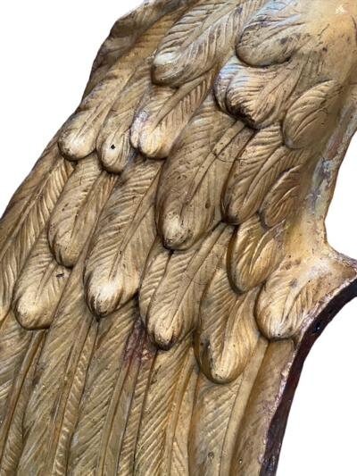 18th Century Carved Wood Angel Wings, Gilded over Gesso, 40"
