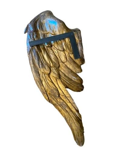 18th Century Carved Wood Angel Wings, Gilded over Gesso, 40"