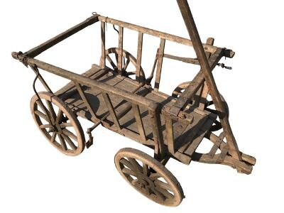 Antique European Goat Cart Wagon, 1900s