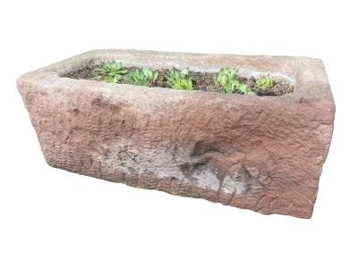 Large Stone Animal Trough Planter