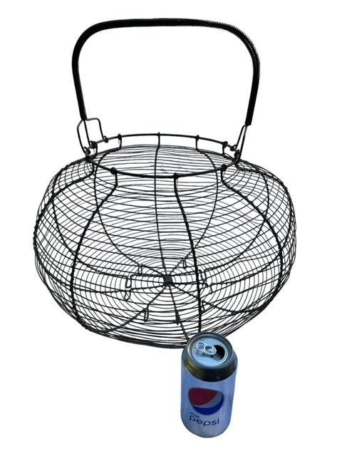 Gigantic French Wire Egg Flower Produce Basket