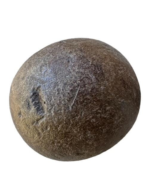Pair of Antique Wood Bowling Balls, Primitive Wooden Sports Balls
