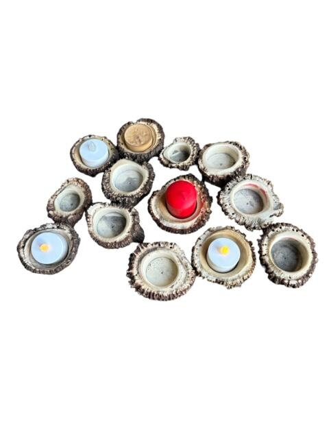 Antler Rosette Candle Holder, Holds Tea Lights