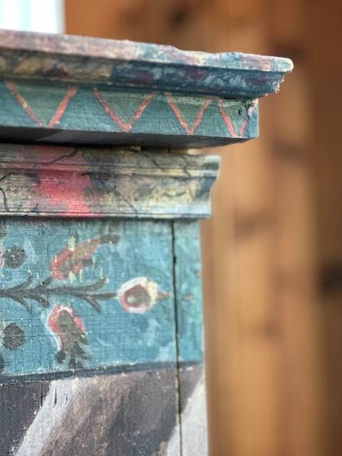 Austrian Painted Armoire, Original Paint, 71"H