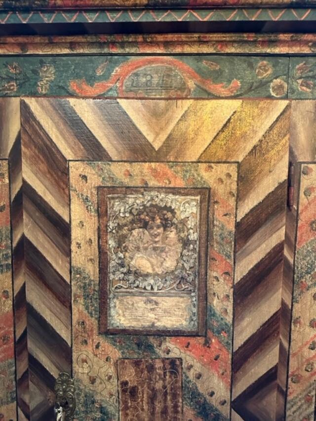 Austrian Painted Armoire, Original Paint, 71"H