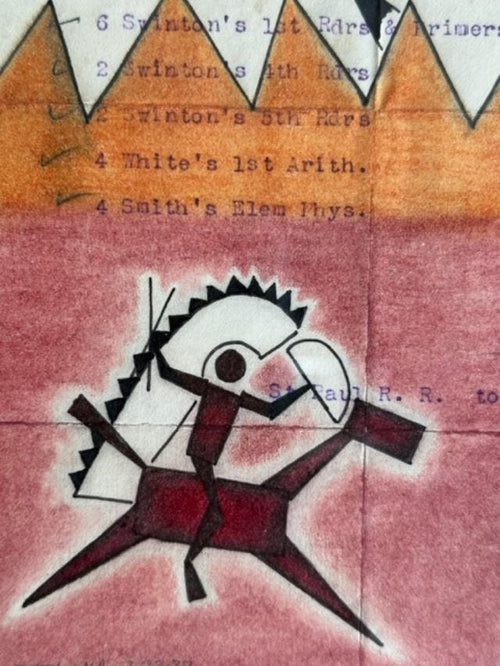"Doll" Ledger Drawing by Travis Blackbird, 1903 Book Company Invoice