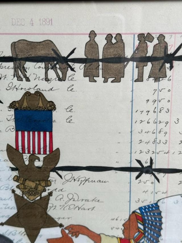 "No Boundaries" Ledger Drawing by Travis Blackbird, 1891 Ledger Pages