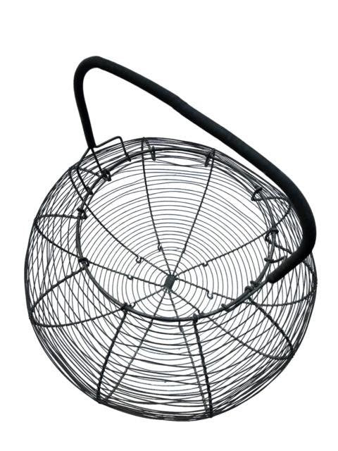 Gigantic French Wire Egg Flower Produce Basket