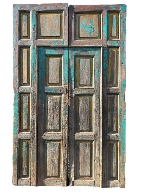 Pair of Spanish Doors, Santa Fe Style Double Doors, Door Within a Door