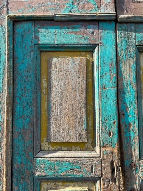 Pair of Spanish Doors, Santa Fe Style Double Doors, Door Within a Door