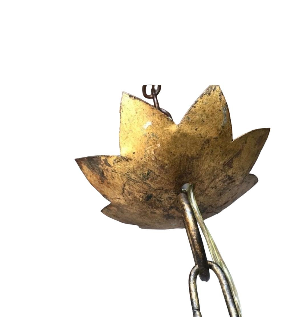 Antique Iron Chandelier, Rustic Entryway Light