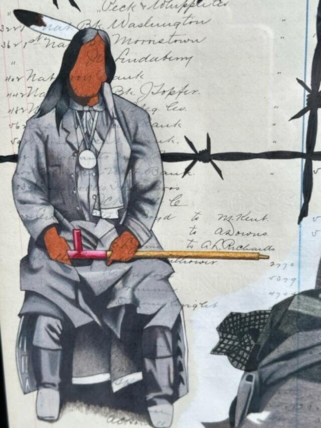 "No Boundaries" Ledger Drawing by Travis Blackbird, 1891 Ledger Pages