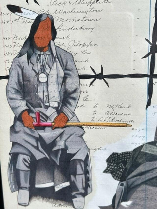 "No Boundaries" Ledger Drawing by Travis Blackbird, 1891 Ledger Pages