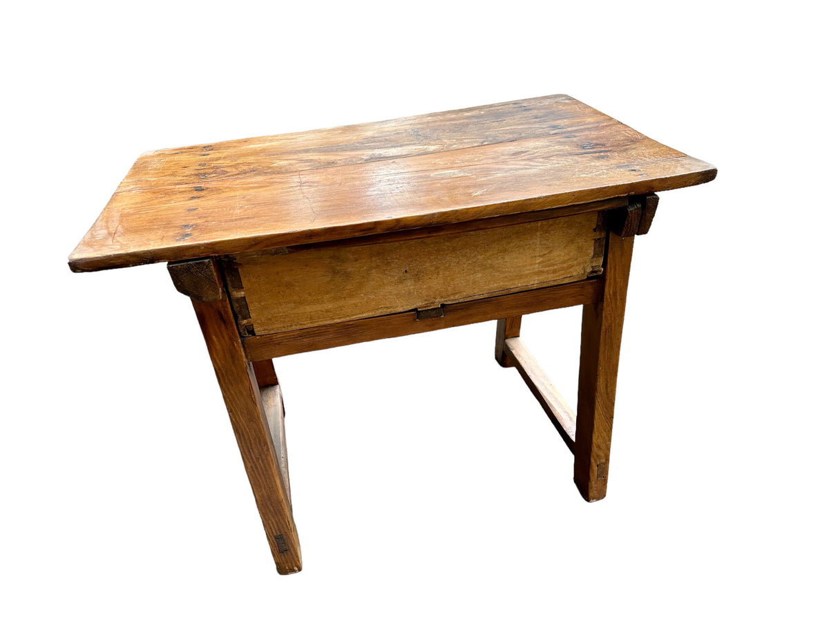 Primitive American Pine Side Table, Bedside Table