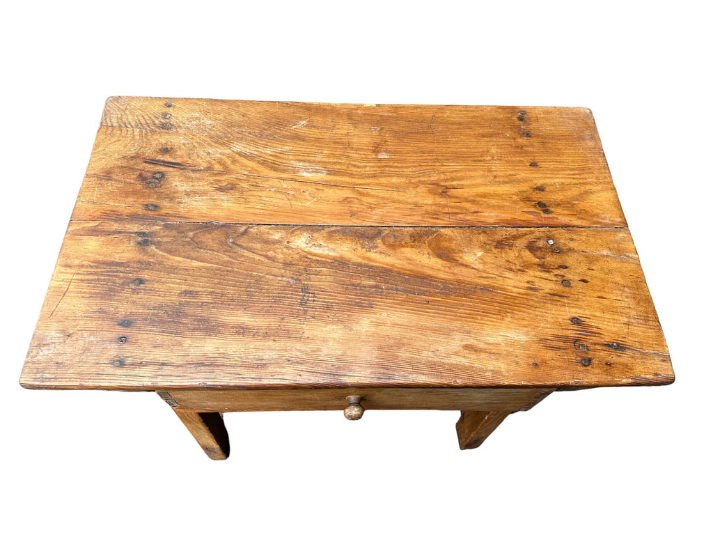 Primitive American Pine Side Table, Bedside Table