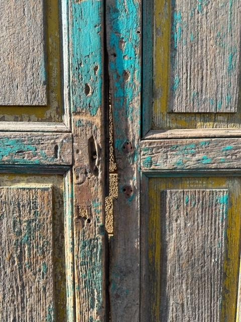 Pair of Spanish Doors, Santa Fe Style Double Doors, Door Within a Door