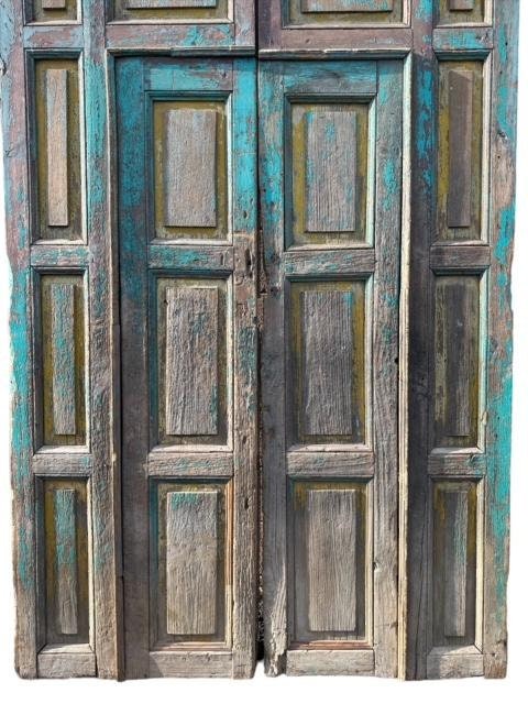 Pair of Spanish Doors, Santa Fe Style Double Doors, Door Within a Door