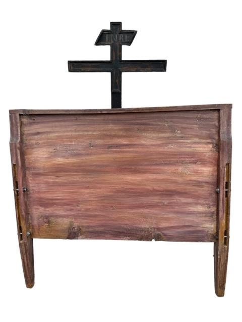 Painted Bavarian Bed Frame, Hand Painted