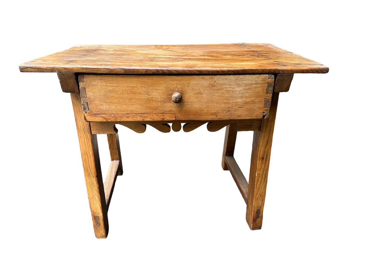 Primitive American Pine Side Table, Bedside Table