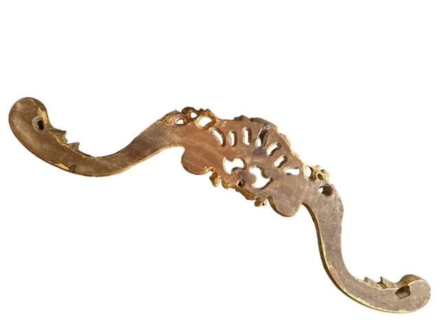 Gold Leaf Hand-Carved Over-the-Door Pediment, 59 Inches Wide