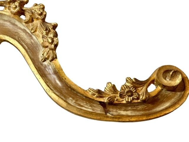 Gold Leaf Hand-Carved Over-the-Door Pediment, 59 Inches Wide