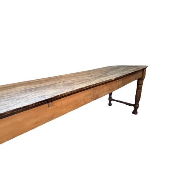 Long Antique Spanish Farm Table, 100 Inches