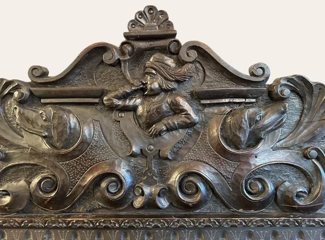 19th Century Hunt Sideboard, Neo-Renaissance Carved