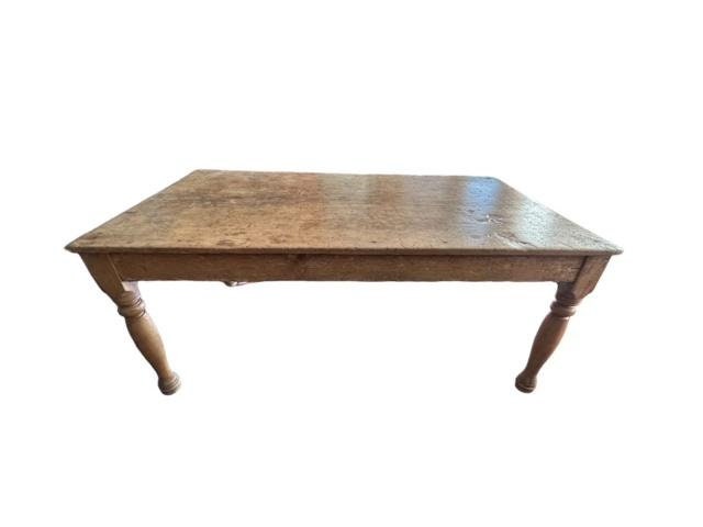 Mexican Sabino Wood Table, Wide Single-Plank Top