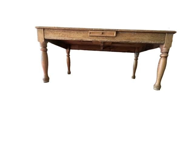 Mexican Sabino Wood Table, Wide Single-Plank Top