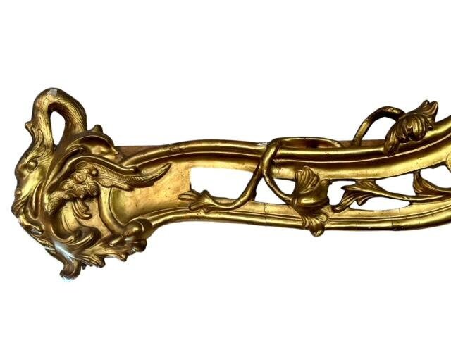 Pair of Carved Gilded Valances from Austrian Castle, 19th Century
