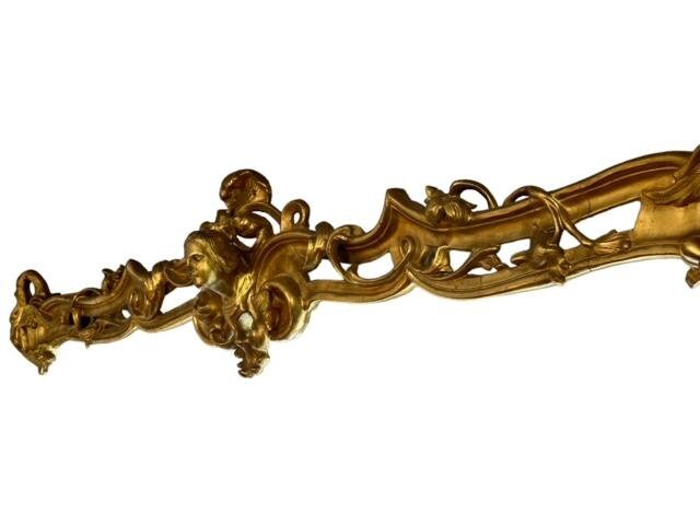 Pair of Carved Gilded Valances from Austrian Castle, 19th Century