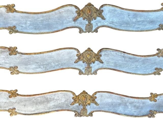 Trio of 19th Century French Chateau Valances