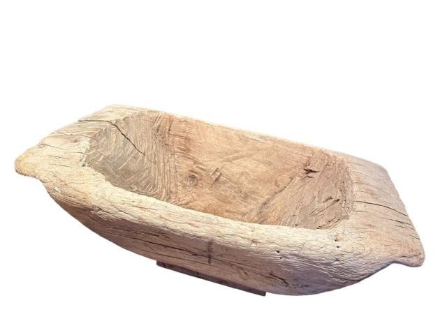 Primitive Alpine Wood Mortar Bowl, Chalet Decor