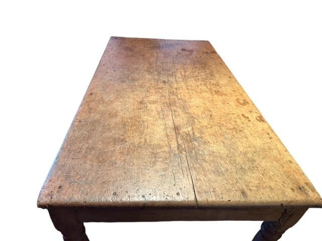 Mexican Sabino Wood Table, Wide Single-Plank Top