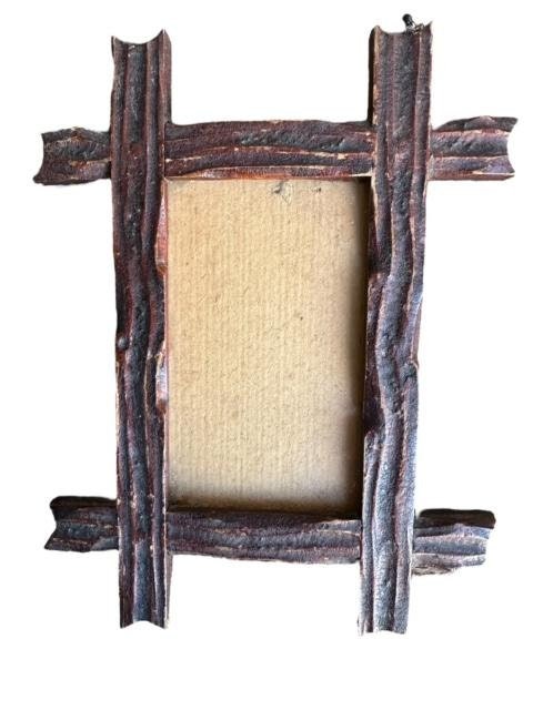 Pair of Black Forest Carved Wood Frames with Original Glass, 19th Century