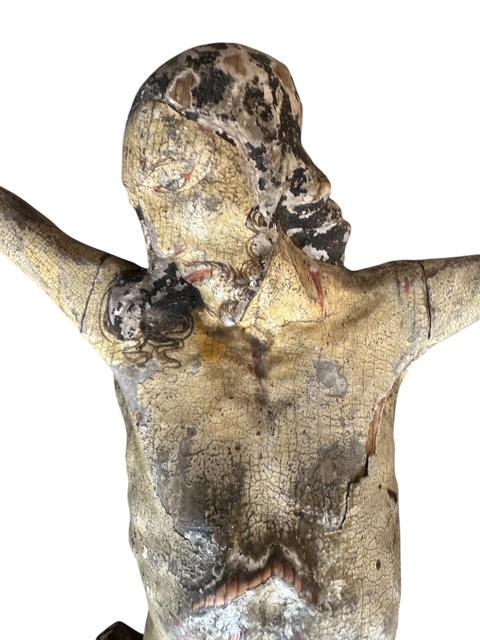 Bavarian Baroque Crucifix #10, Wood Carved Corpus (Cross Missing)