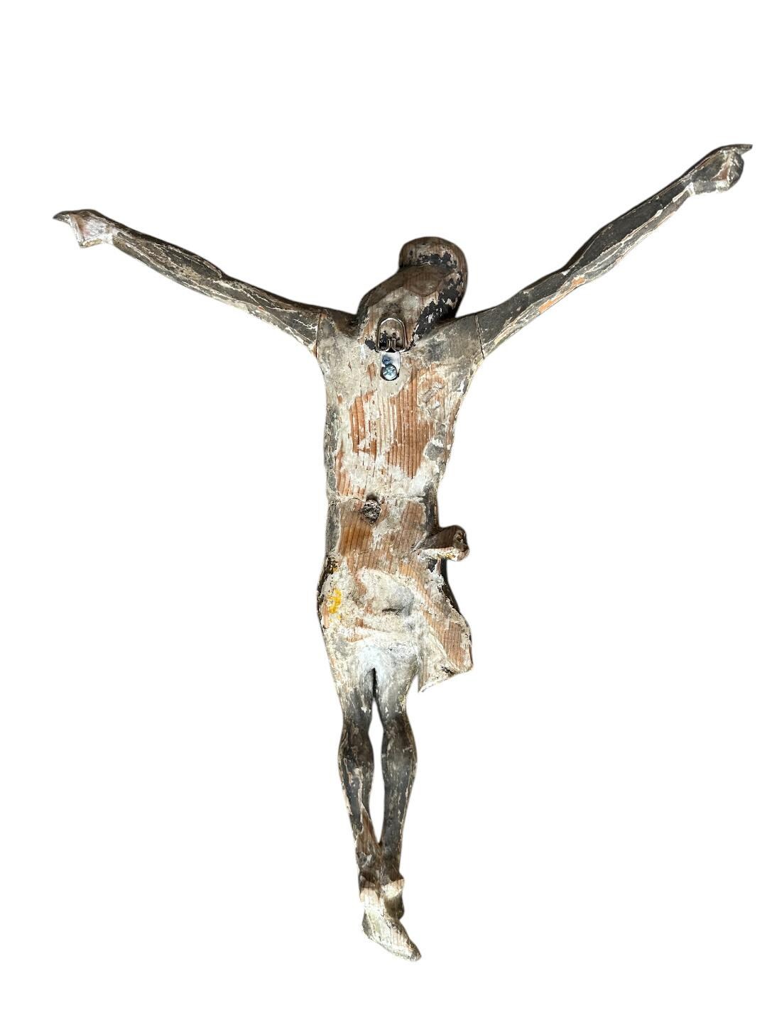 Bavarian Baroque Crucifix #10, Wood Carved Corpus (Cross Missing)
