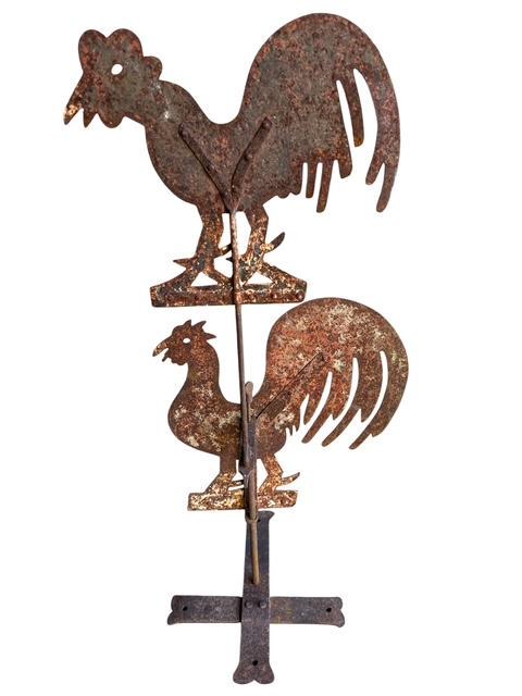 Antique Double Rooster Weathervane