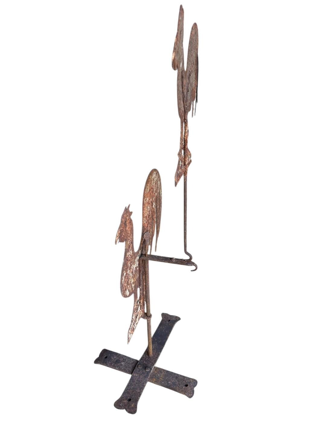 Antique Double Rooster Weathervane