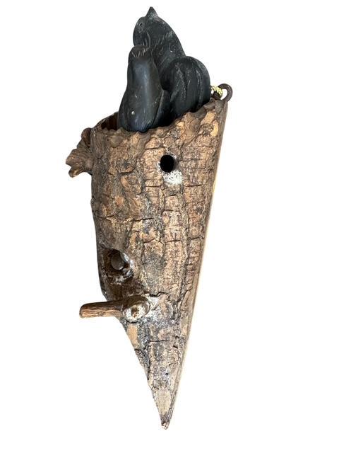 Wood Birds in Hollow Branch Tree Sculpture, Austria, 1900s