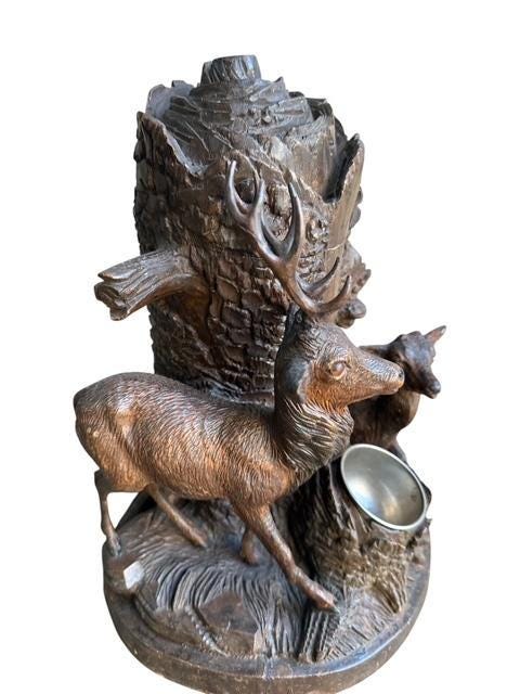Antique Black Forest Humidor, Mountain Goats