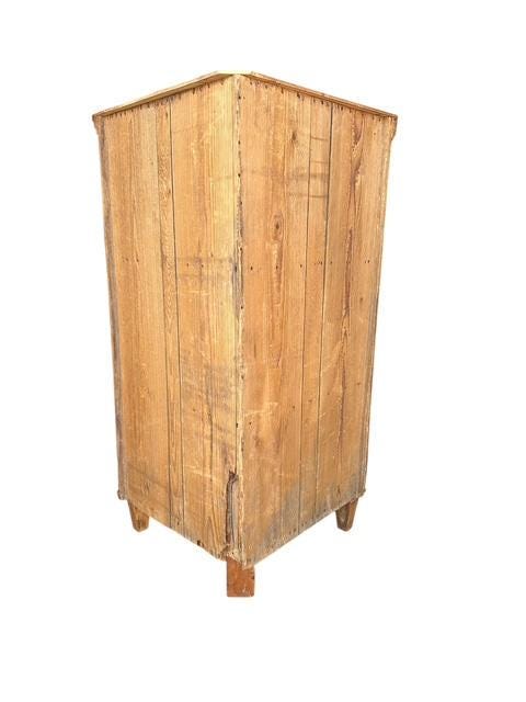 Antique Round Pine Swedish Corner Cupboard, Shipping is Additional