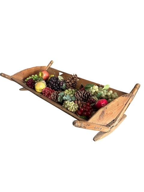 Antique French Cradle, Table Centerpiece Container