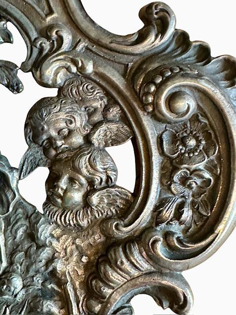Antique Silver Holy Water Font with Silver Hallmark, St. Joseph