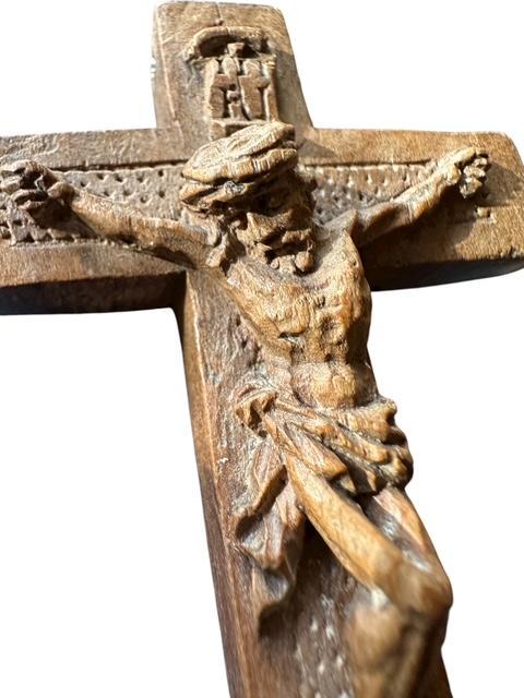 Wood Reliquary Cross from Bavaria, 19th Century (Relics Missing)