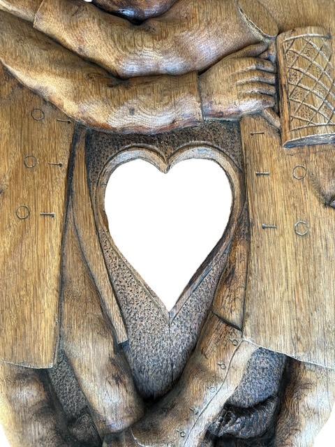 Bavarian Wood Carving with Heart, Architectural Element